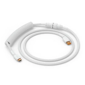 Glorious GMMK Coiled Cable Ghost White, Spiralkabel, USB-C/USB-A - weiß-GLO-KB-ACC-CBL-COIL-GWHT